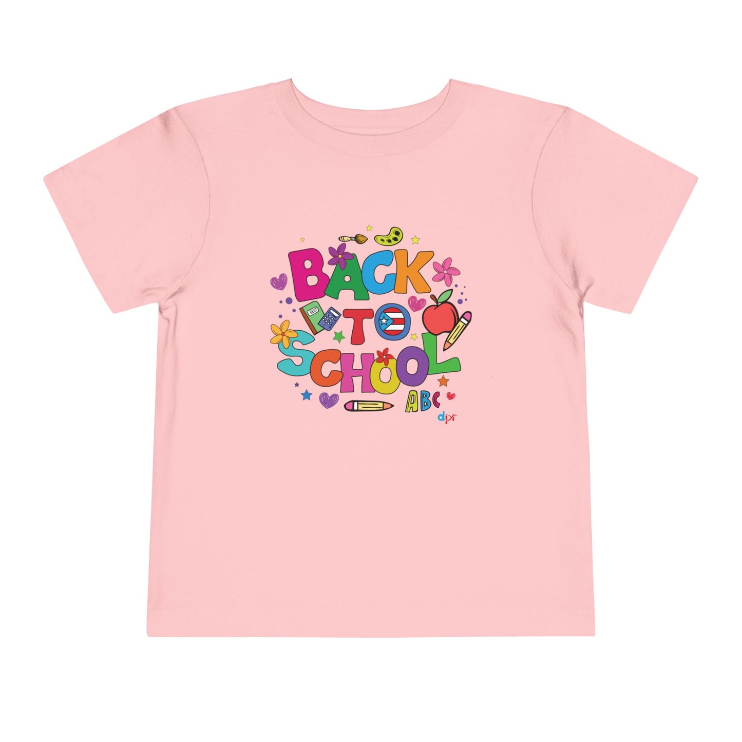 Back To School Boricua Girl Toddler Short Sleeve Tee