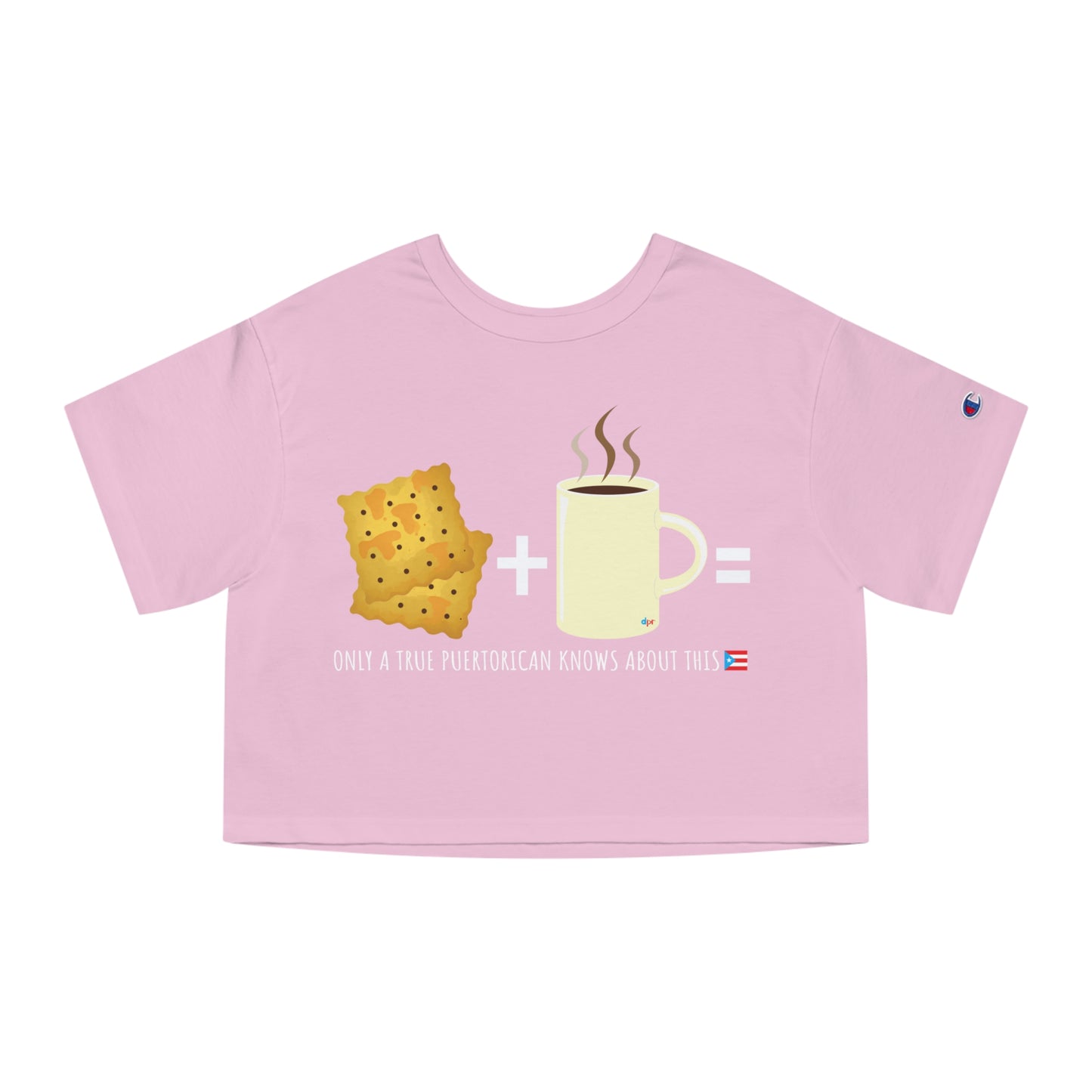 Crackers & Coffee True Puertorican Flowy Cropped Tee