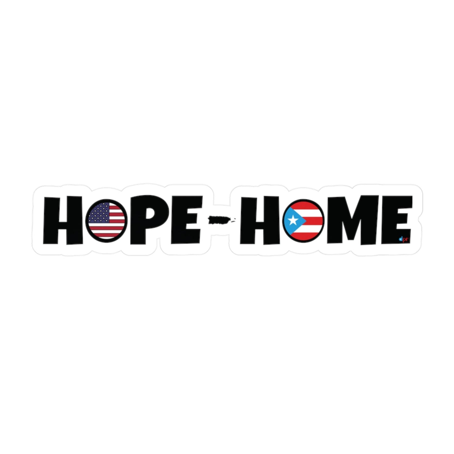 HOPE HOME BANDERA PUERTO RICO Waterproof Kiss-Cut Vinyl Decals