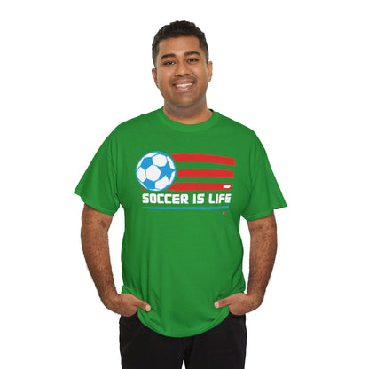 "Cosiendo sus alas" Soccer Player Unisex Heavy Cotton Tee