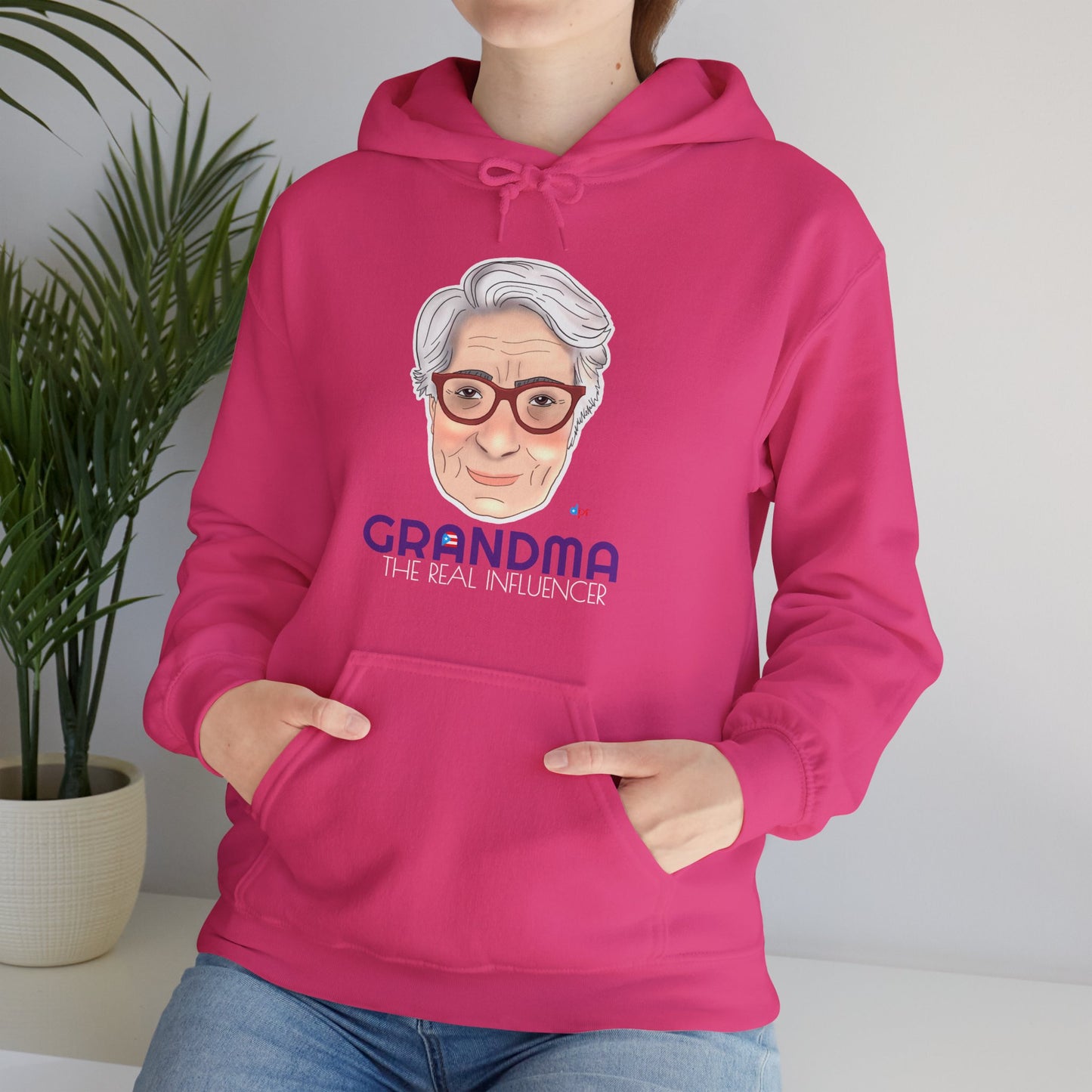 Grandma The Real Influencer Unisex Heavy Blend™ Boricua-Style Hoodies