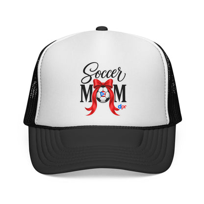Soccer Mom Boricua Red Bow Puerto Rican Flag Trucker Caps FREE SHIPPING