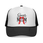 Soccer Mom Boricua Red Bow Puerto Rican Flag Trucker Caps FREE SHIPPING