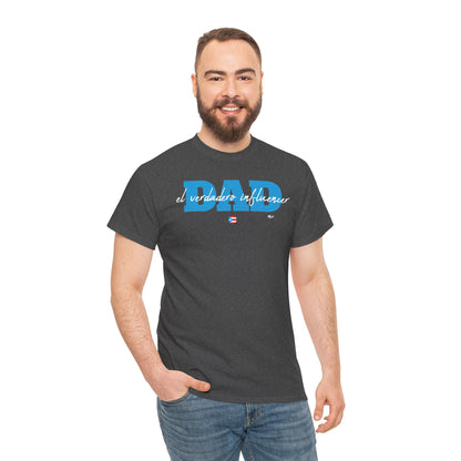 Dad El Verdadero Influencer Blue Unisex Heavy Cotton Tee