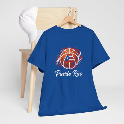 Puerto Rico Basketball Flag | Unisex Heavy Cotton T-Shirt