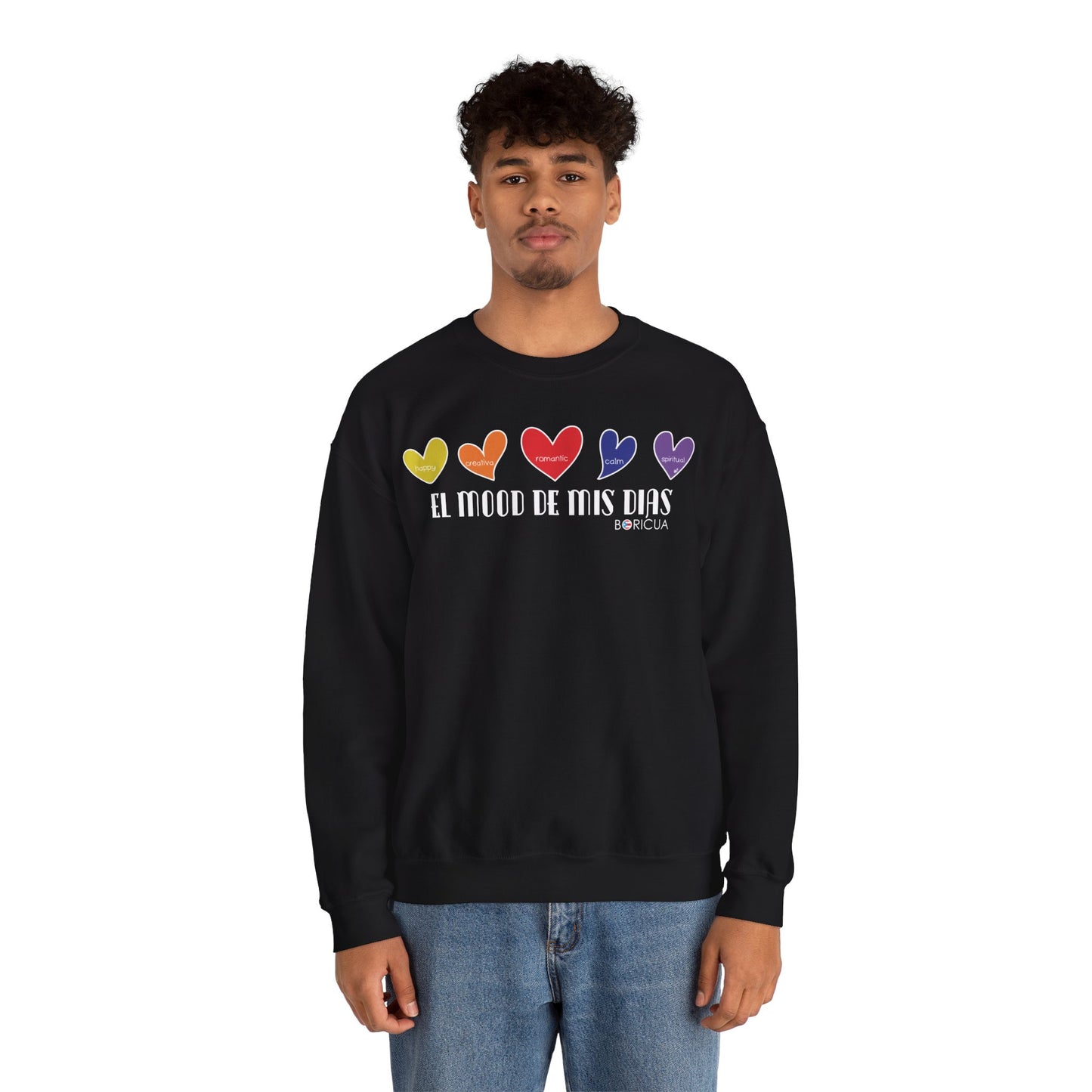 El Mood de mis días Boricua Heavy Blend™ Crewneck Sweaters
