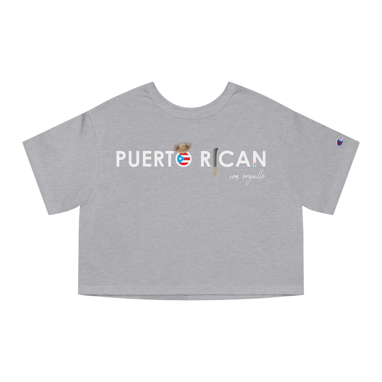 Puerto Rican con orgullo Flowy Cropped Tee