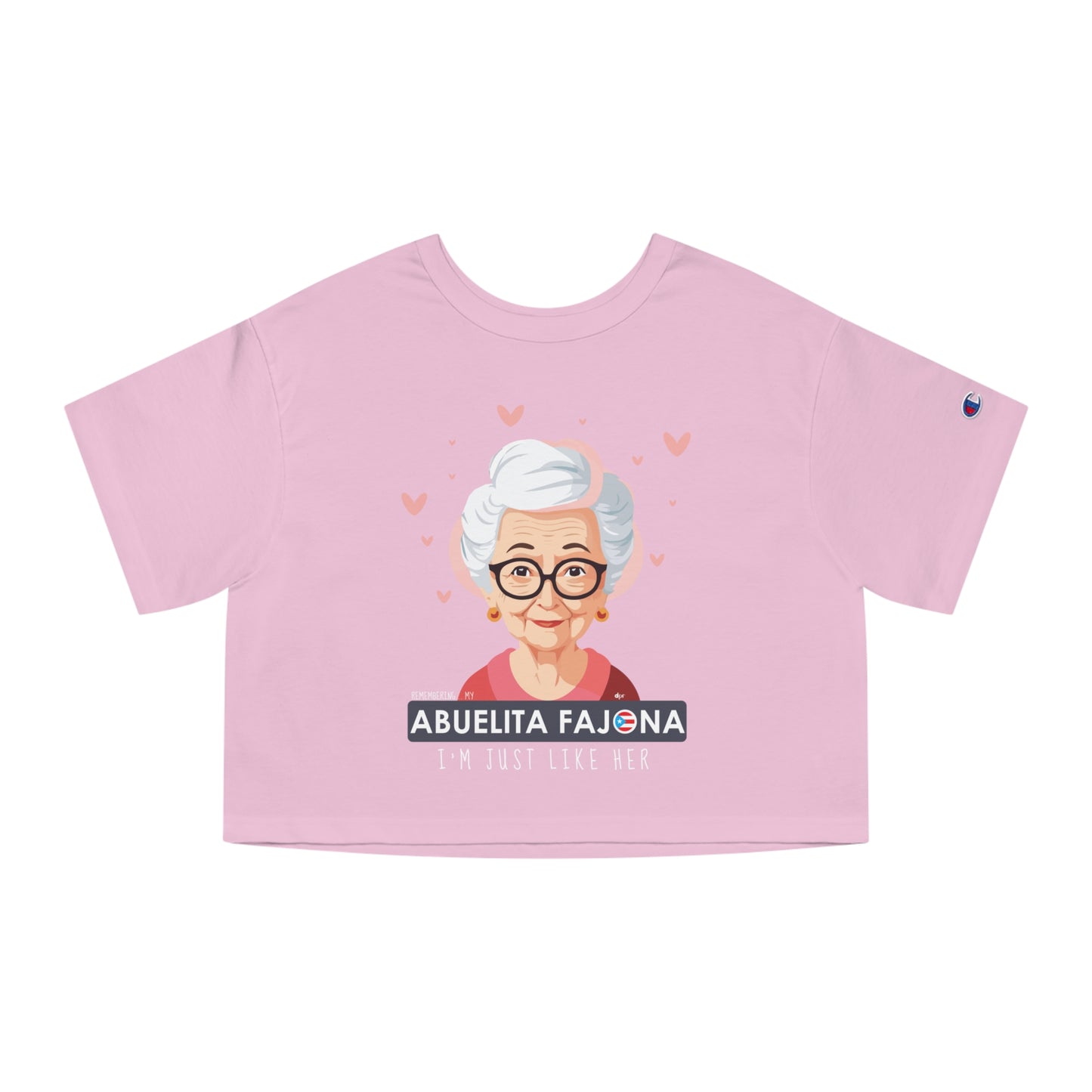 Remembering My Abuelita Fajona Flowy Cropped Tee