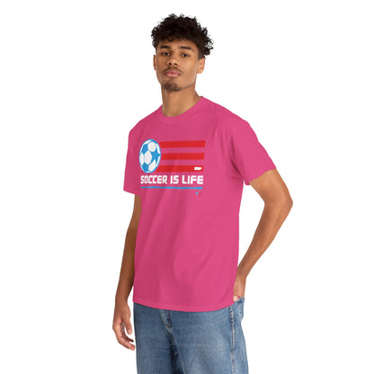 Soccer is Life Colors Unisex Heavy Cotton Tee