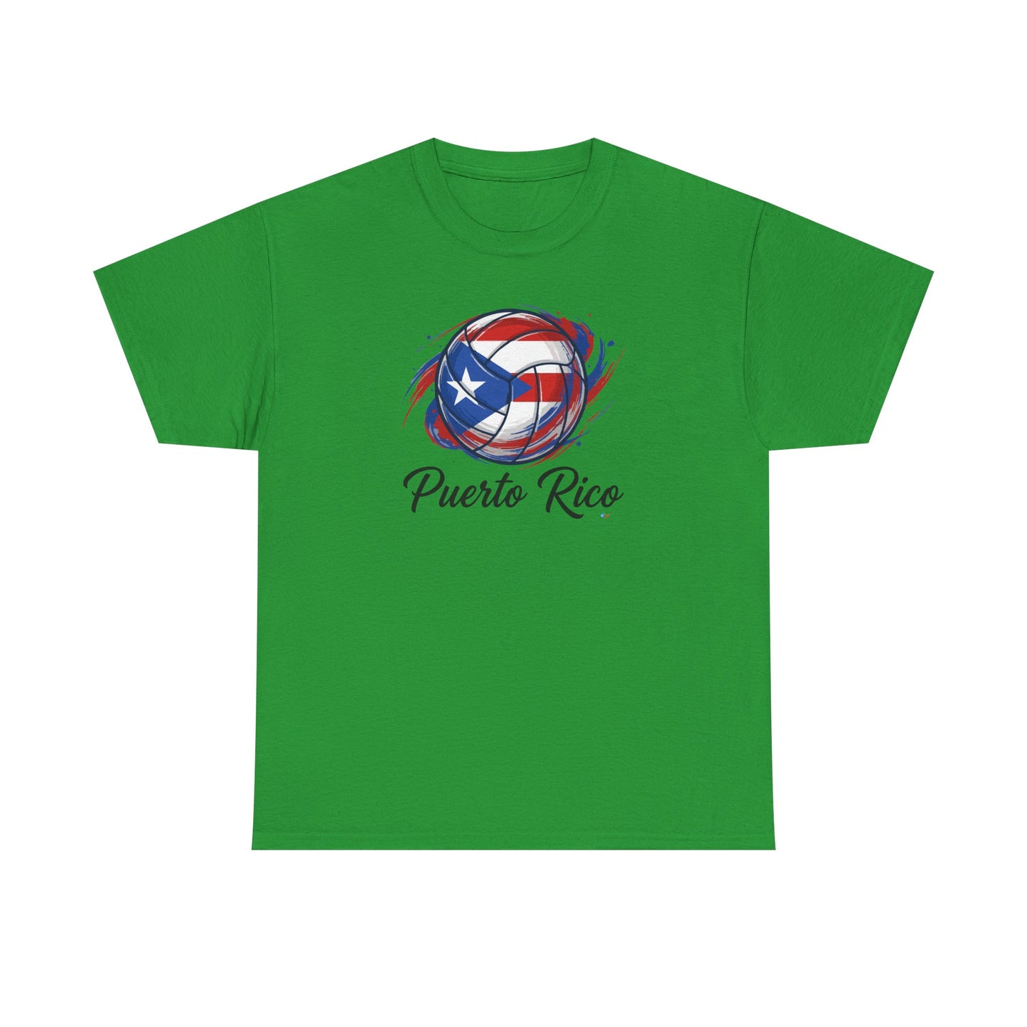 Puerto Rico Volleyball Flag | Unisex Heavy Cotton T-Shirt
