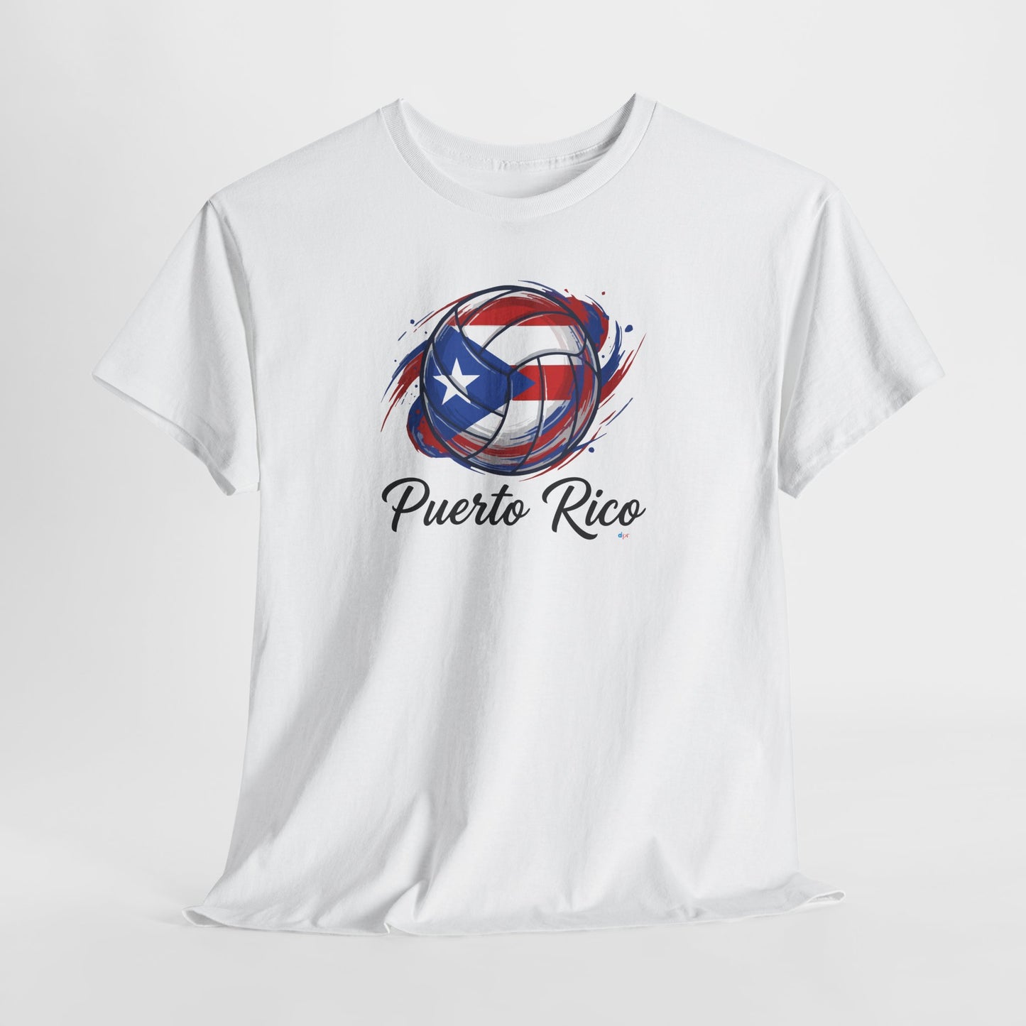 Puerto Rico Volleyball Flag | Unisex Heavy Cotton T-Shirt