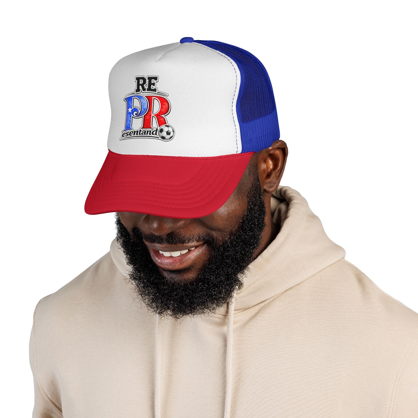 Puerto Rico Soccer ball REPresentando Trucker Caps FREE SHIPPING