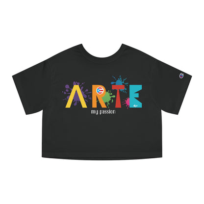 Arte My Passion Bandera Puerto Rico  Flowy Cropped Tee