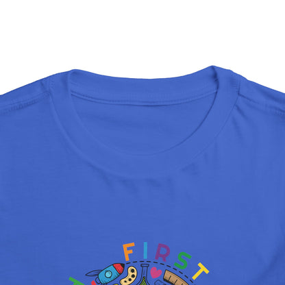 First Grade Here I Come - Back to School Boricua Toddler Short Sleeve Tee