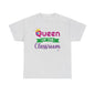 Queen of the Classroom - Back to School Boricua Teacher Heavy Cotton Tee