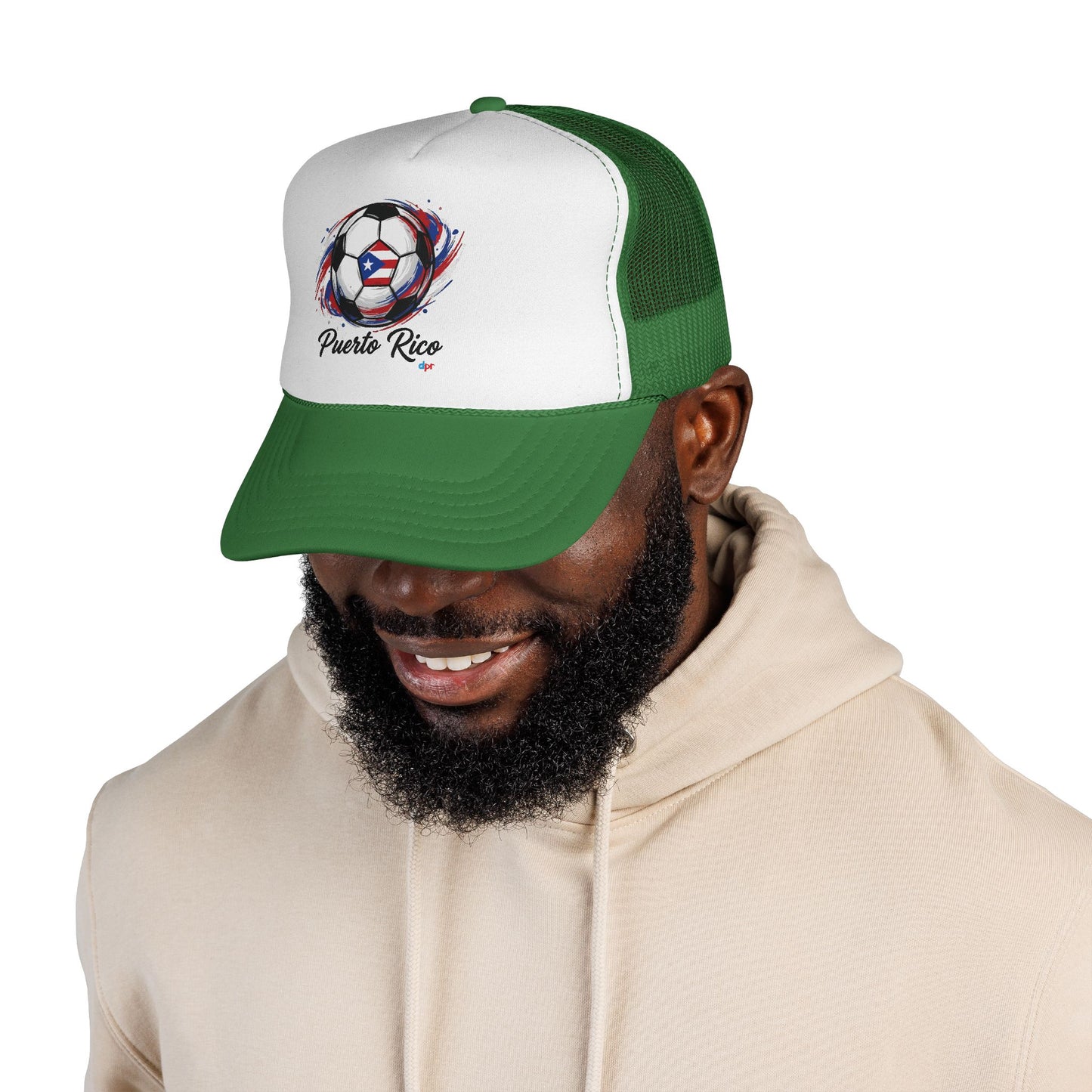 Puerto Rico Soccer Ball Flag Trucker Caps FREE SHIPPING