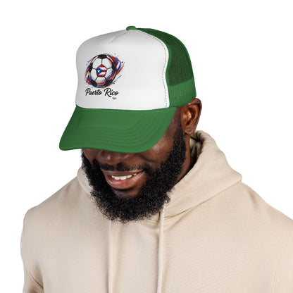 Puerto Rico Soccer Ball Flag Trucker Caps FREE SHIPPING