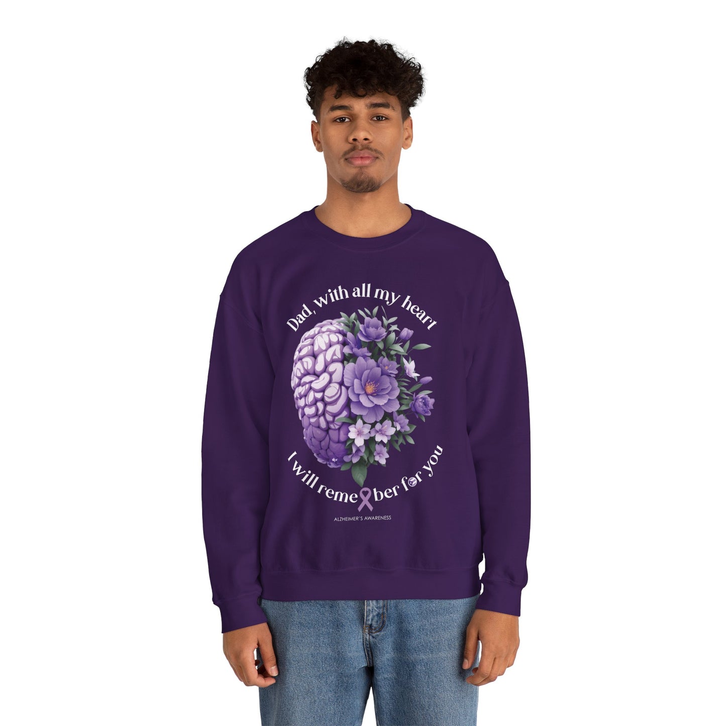 DAD I Will Remember for You Heavy Blend™ Crewneck Sweaters