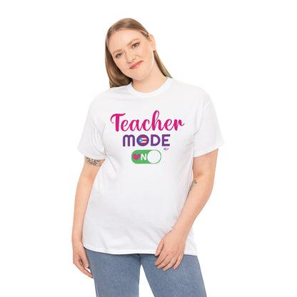 Teacher Mode ON - Back to School Boricua Teacher Heavy Cotton Tee