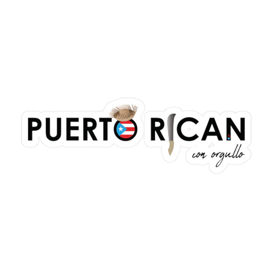 Puerto Rican con orgullo Waterproof Kiss-Cut Vinyl Decals