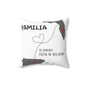 Familia is Always Close to the Heart Florida Spun Polyester Square Pillow