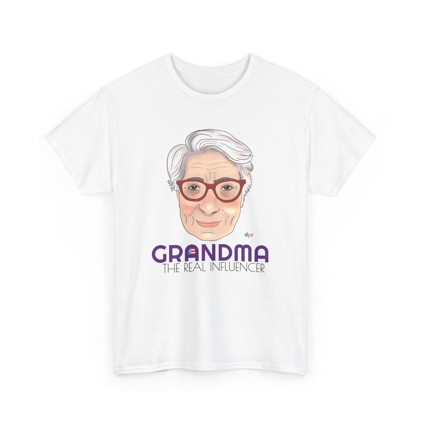 Grandma The Real Influencer Heavy Cotton Tee