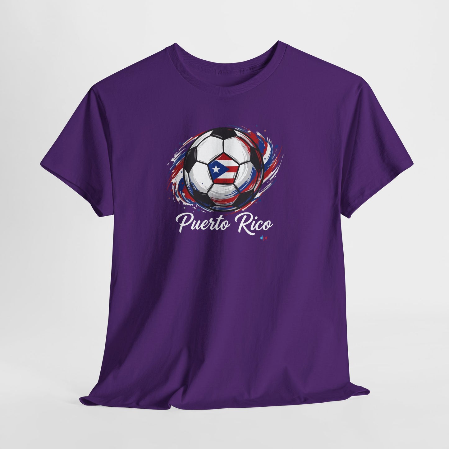Puerto Rico Soccer Ball Flag | Unisex Heavy Cotton T-Shirt