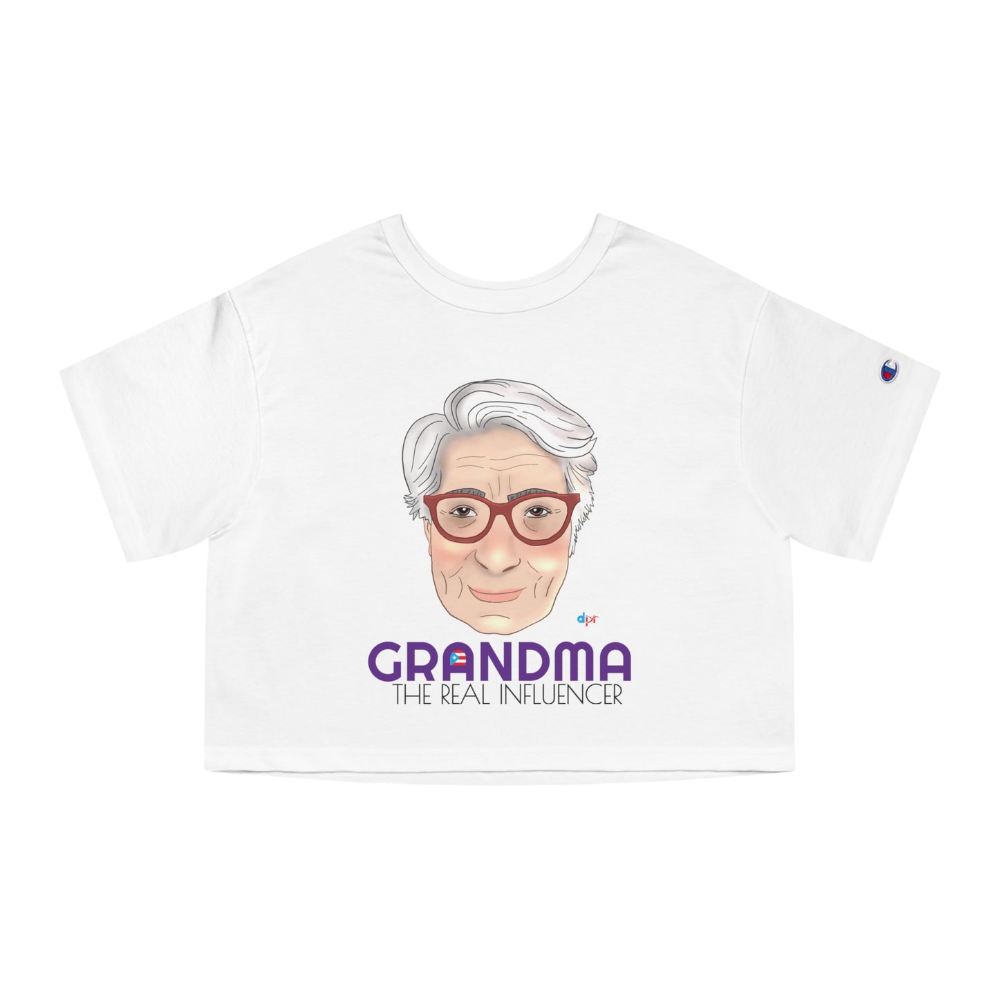 Grandma The Real Influencer Women's Flowy Cropped Tee