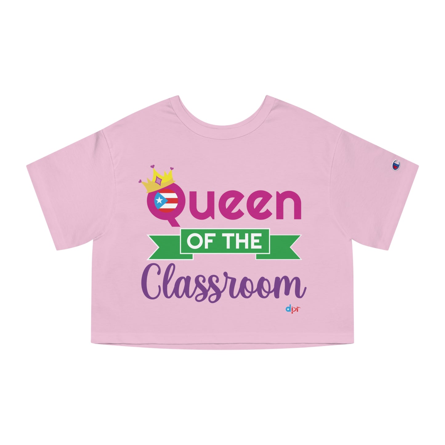 Queen of the Classroom - Back To School Boricua T Shirt Flowy Cropped Tee