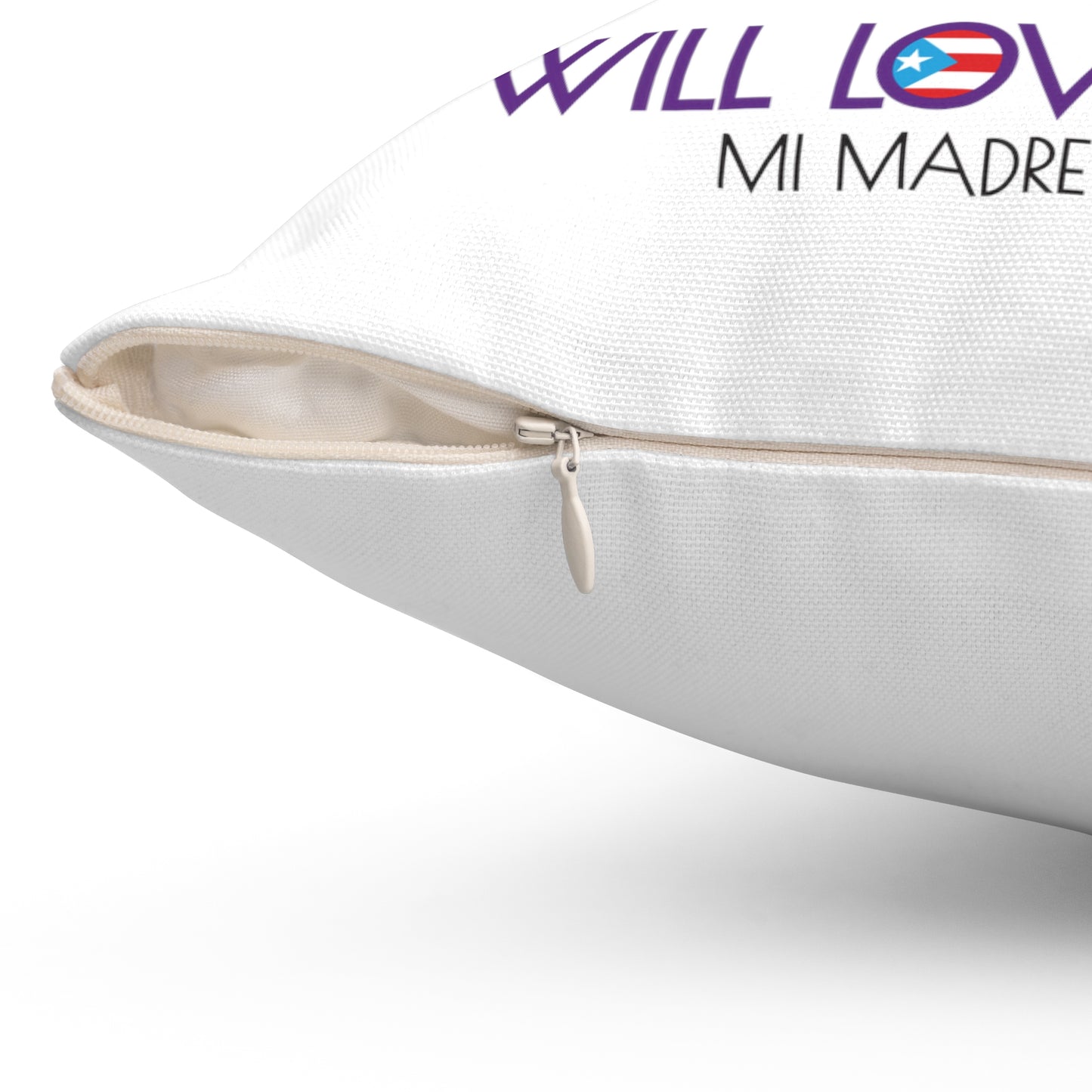 I Will Love You Forever Mamá Boricua Spun Polyester Square Pillow