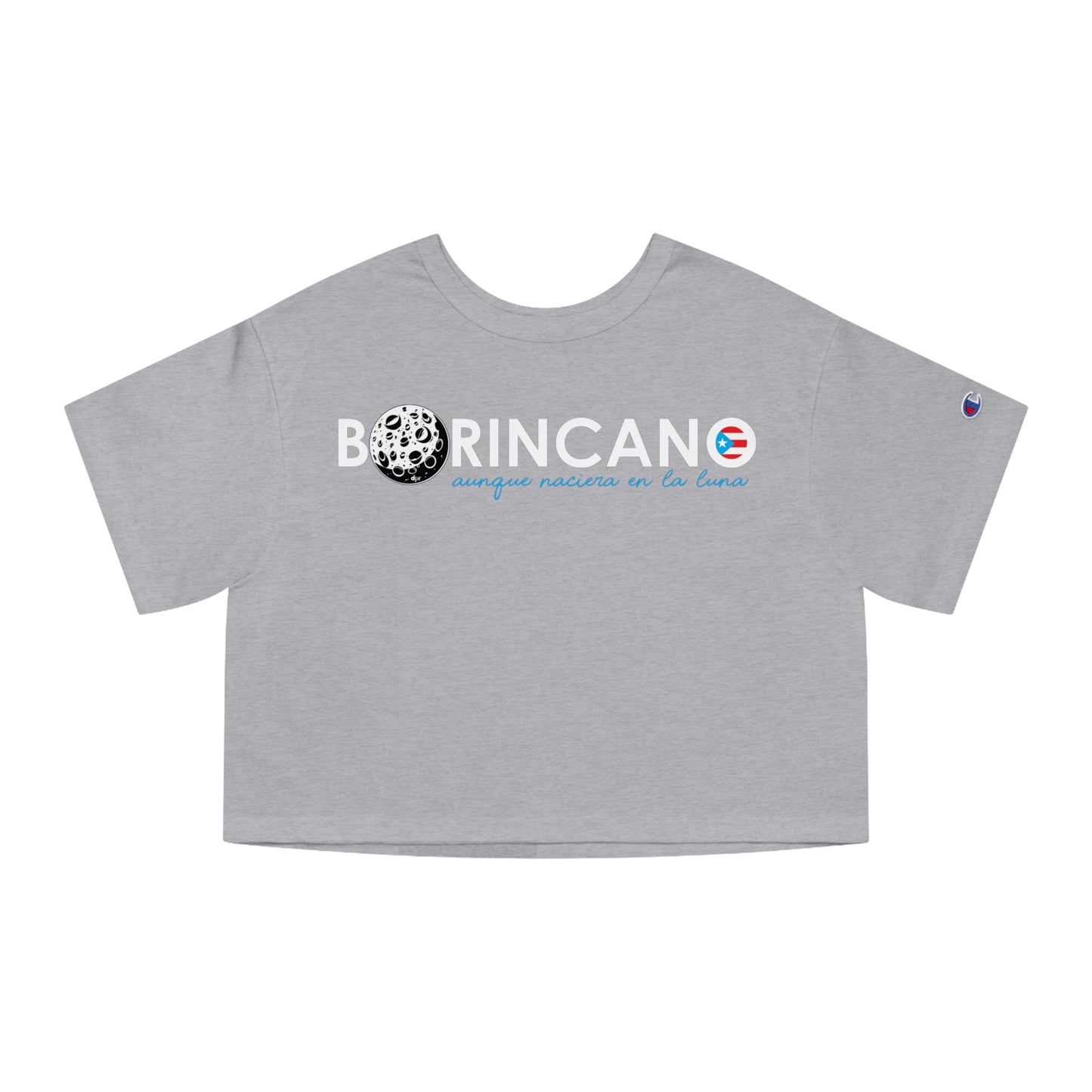 BORINCANO aunque naciera en la luna Flowy Cropped Tee