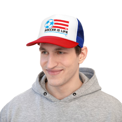 Soccer is Life Puerto Rican Pride Trucker Caps FREE SHIPPING