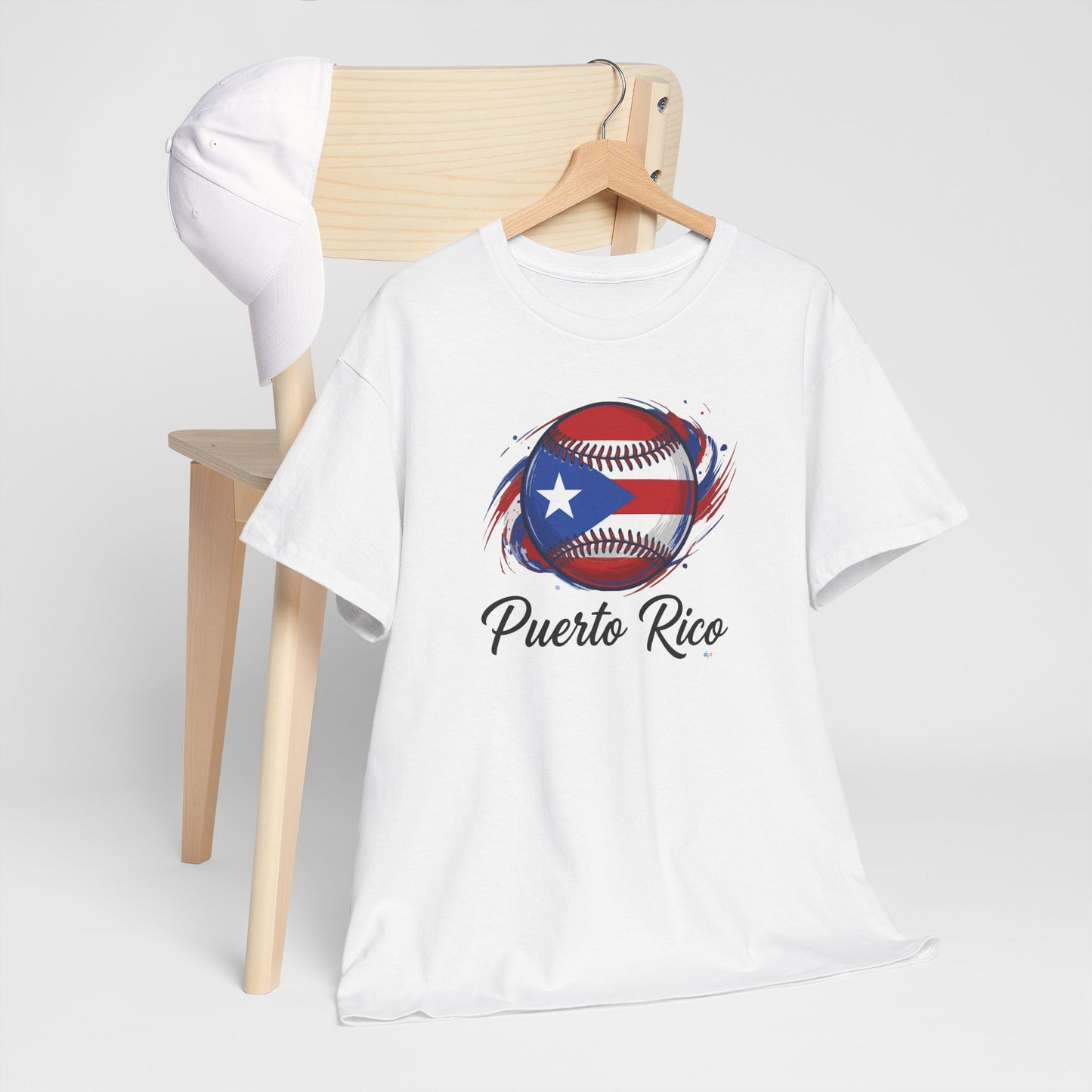 Puerto Rico Baseball Flag | Unisex Heavy Cotton T-Shirt