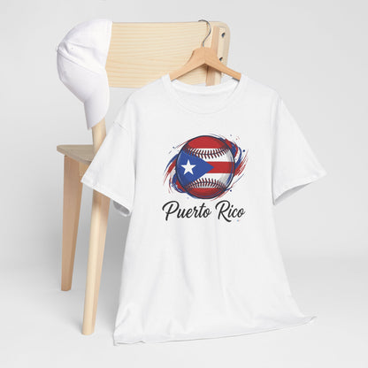 Puerto Rico Baseball Flag | Unisex Heavy Cotton T-Shirt