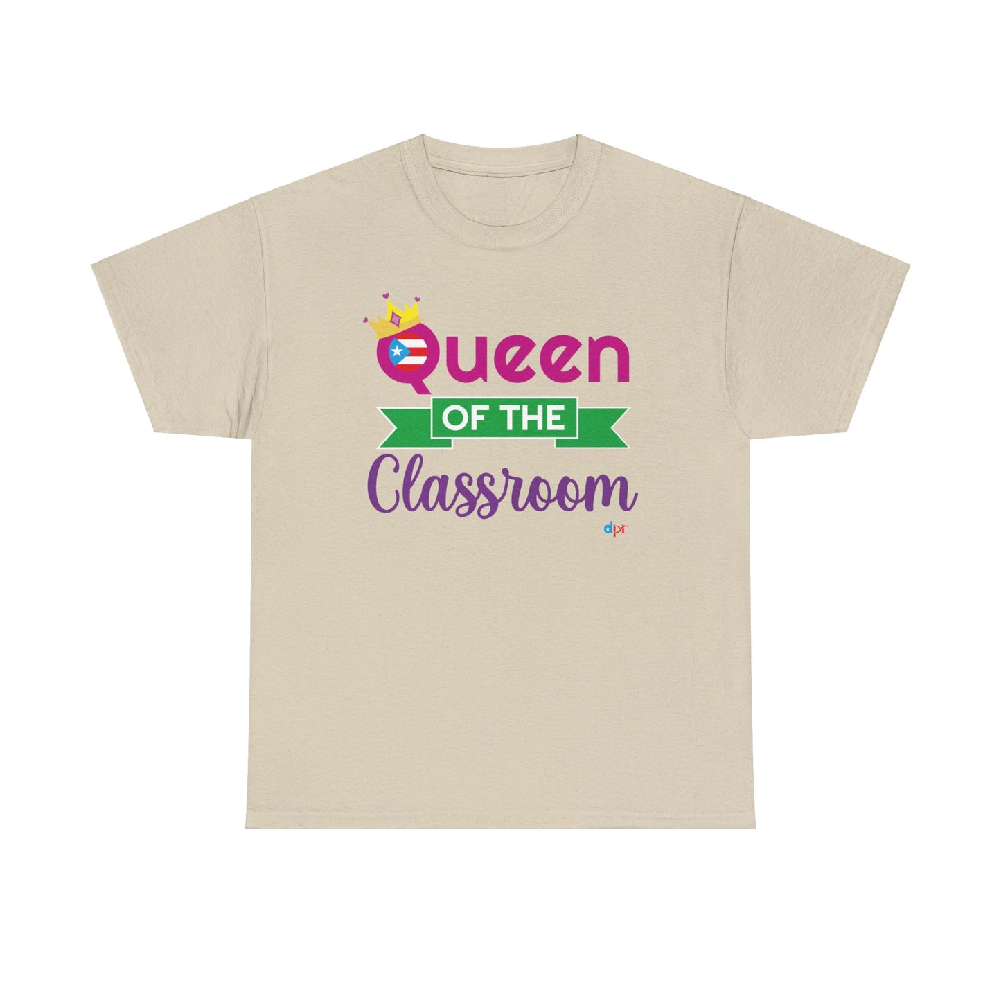 Queen of the Classroom - Back to School Boricua Teacher Heavy Cotton Tee