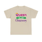 Queen of the Classroom - Back to School Boricua Teacher Heavy Cotton Tee