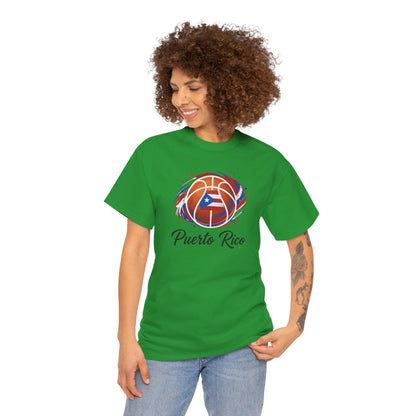 Puerto Rico Basketball Flag | Unisex Heavy Cotton T-Shirt
