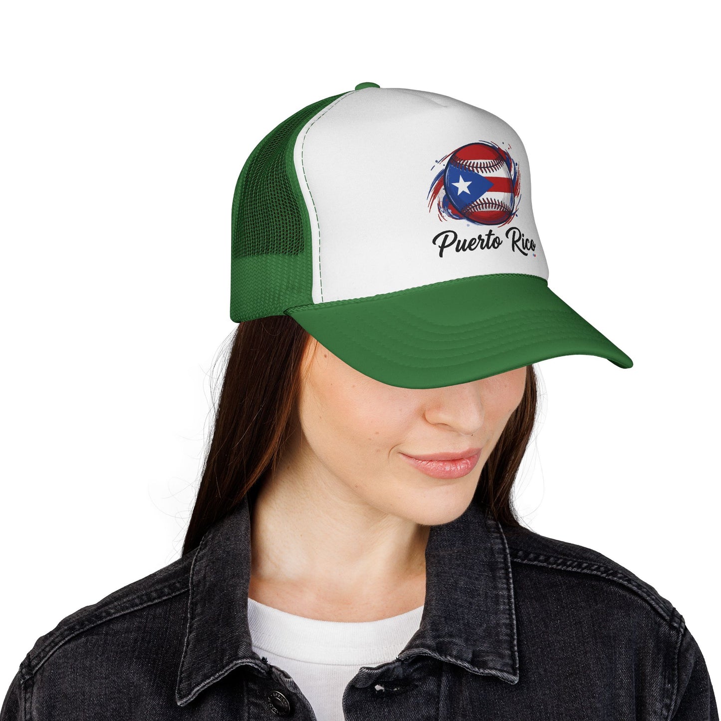 Puerto Rico Baseball Flag Trucker Caps FREE SHIPPING