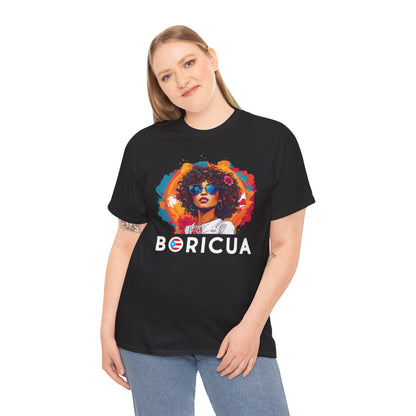 Boricua Girl Black Unisex Heavy Cotton Tee
