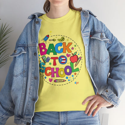 Back to School Boricua Student Heavy Cotton Tee