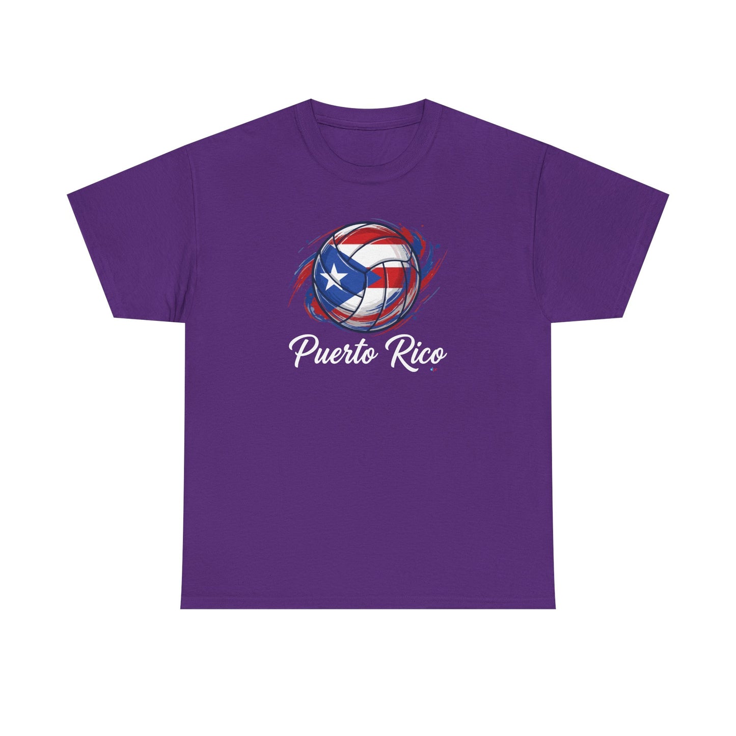 Puerto Rico Volleyball Flag | Unisex Heavy Cotton T-Shirt