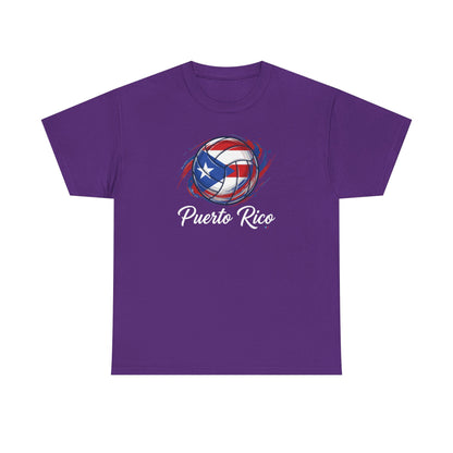 Puerto Rico Volleyball Flag | Unisex Heavy Cotton T-Shirt