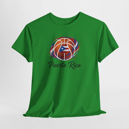 Puerto Rico Basketball Flag | Unisex Heavy Cotton T-Shirt