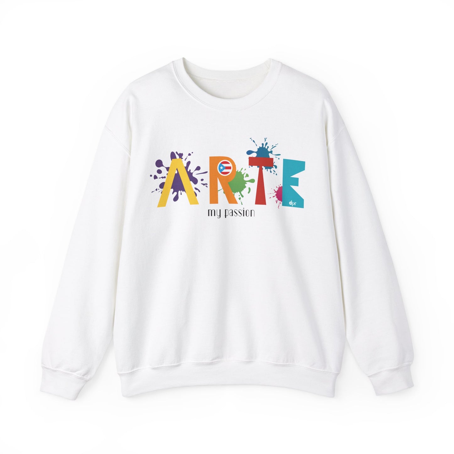 Arte My Passion Bandera Puerto Rico Heavy Blend™ Crewneck Sweaters