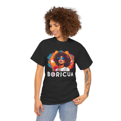 Boricua Girl Black Unisex Heavy Cotton Tee