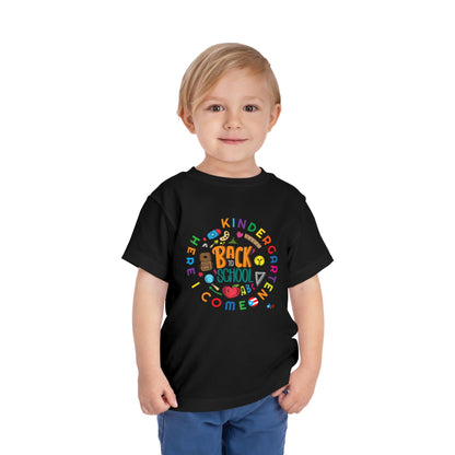 Kindergarten Here I Comer Boricua Toddler Short Sleeve Tee