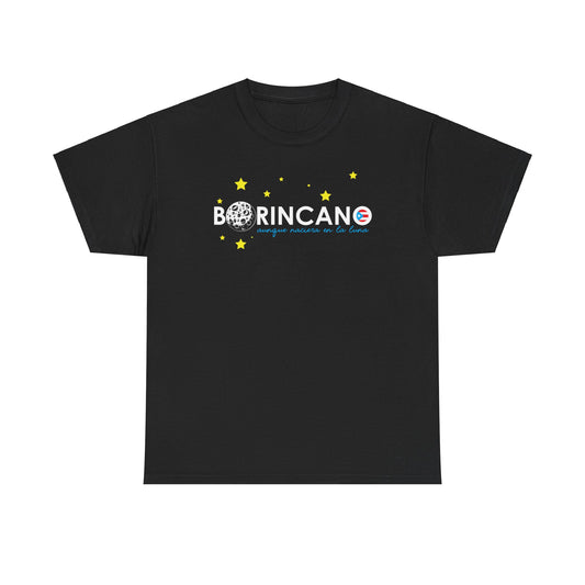 BORINCANO aunque naciera en la luna STARS Unisex Heavy Cotton Tee
