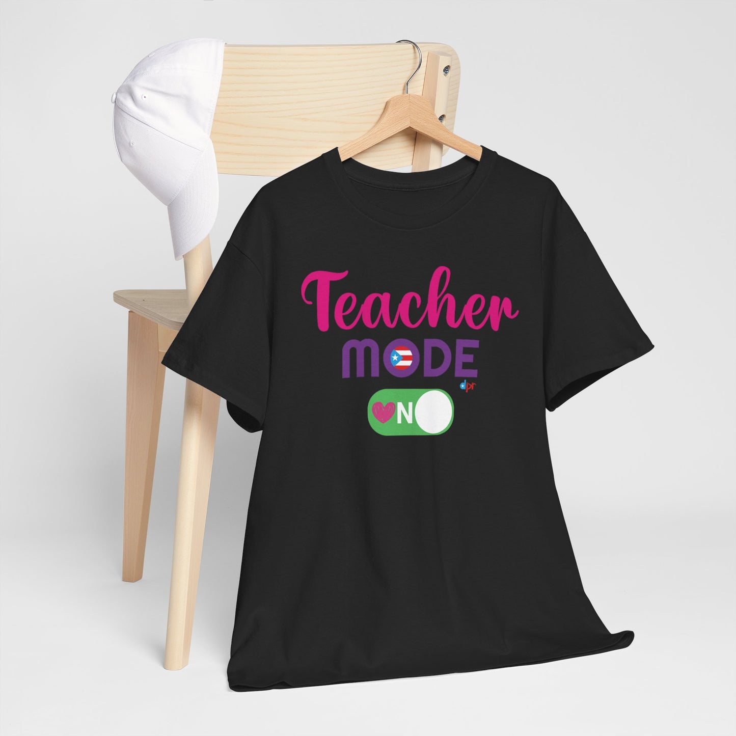 Teacher Mode ON - Back to School Boricua Teacher Heavy Cotton Tee