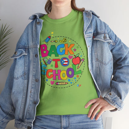 Back to School Boricua Student Heavy Cotton Tee