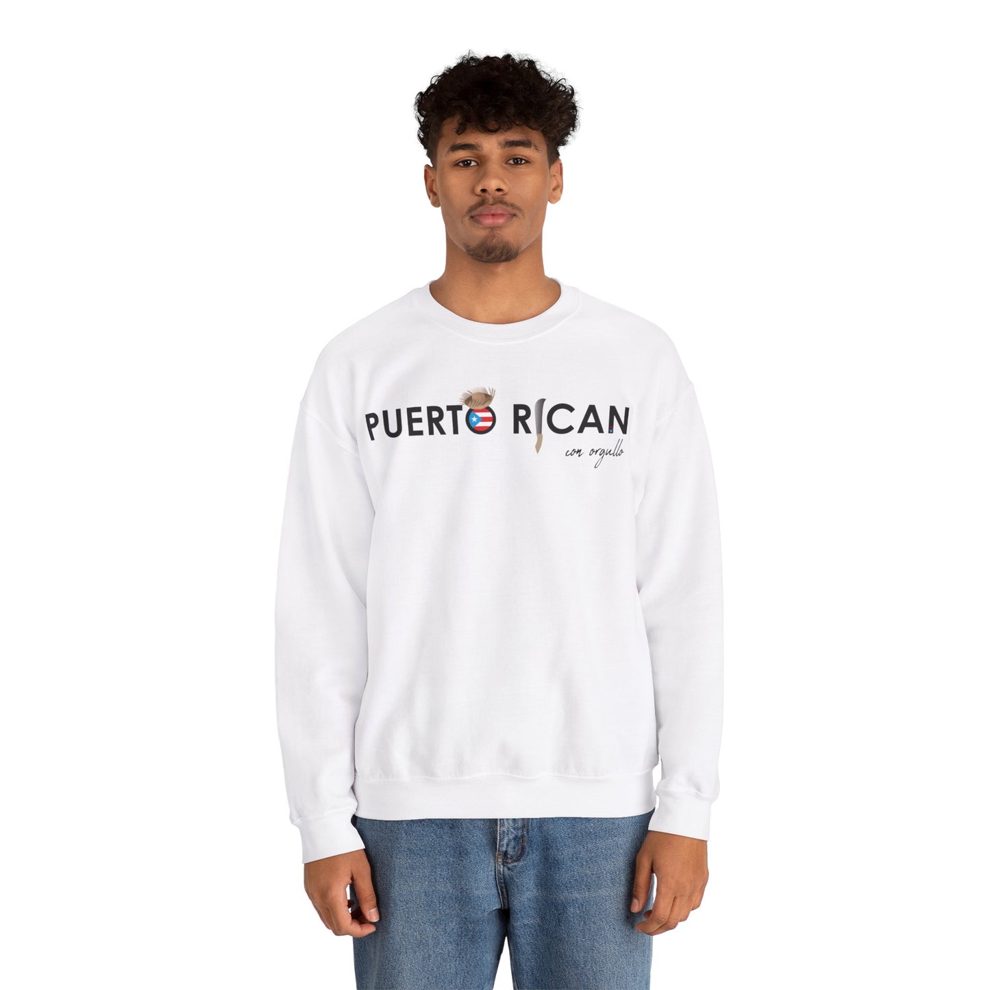 Puerto Rican con orgullo Unisex Heavy Blend™ Crewneck Sweaters